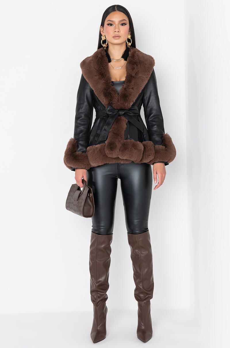 Maddie Leather Parka Jacket