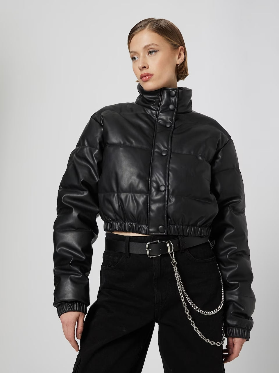 Savannah Black Bomber Coat