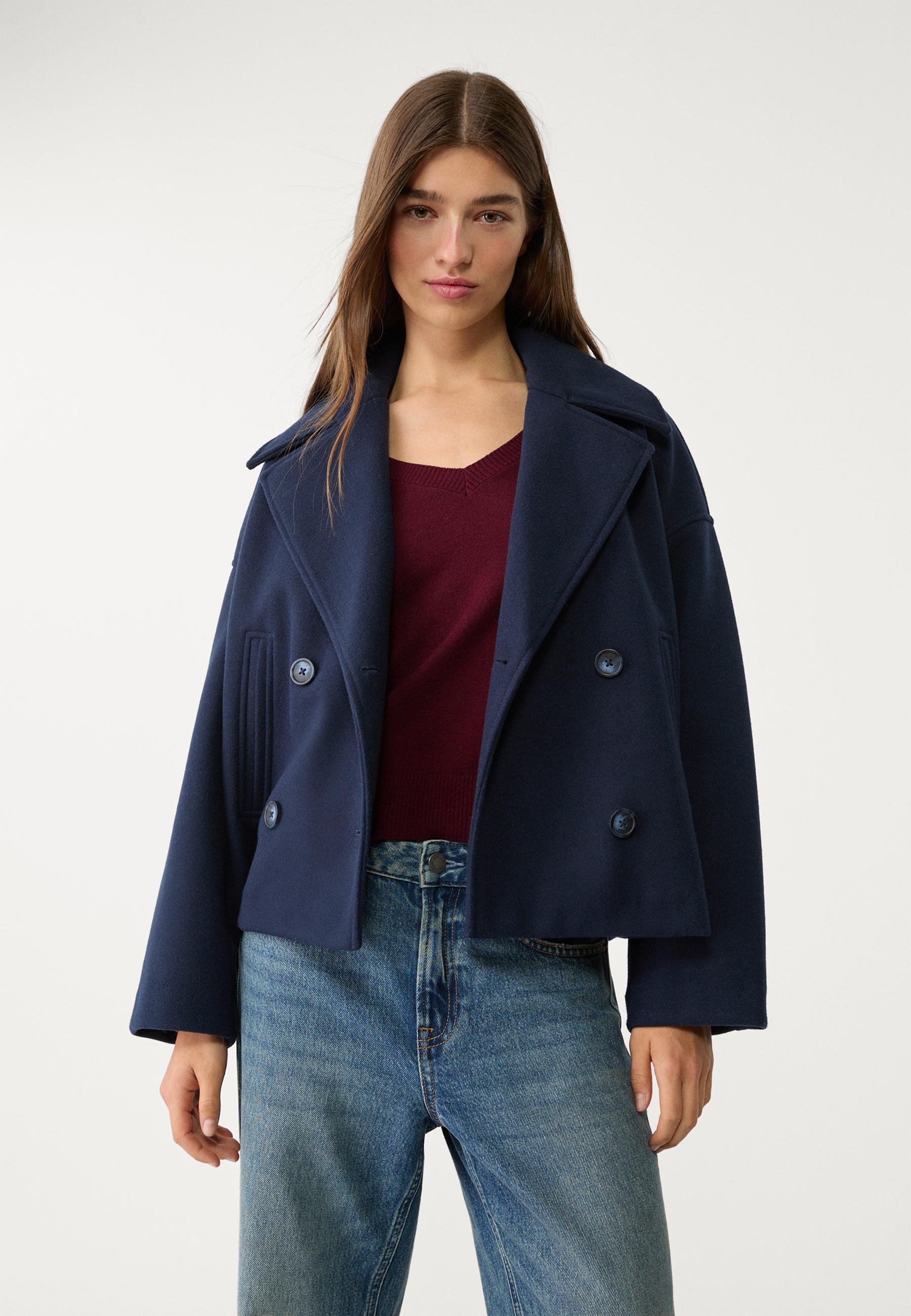 Gina Short double-breasted coat