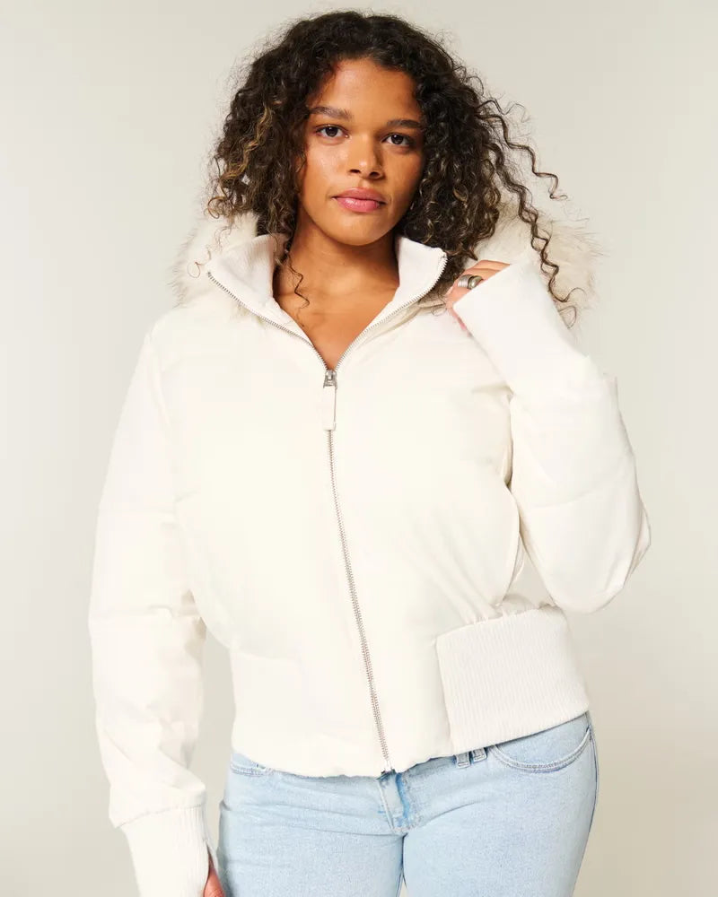 Anisa Faux Fur Bomber Jacket