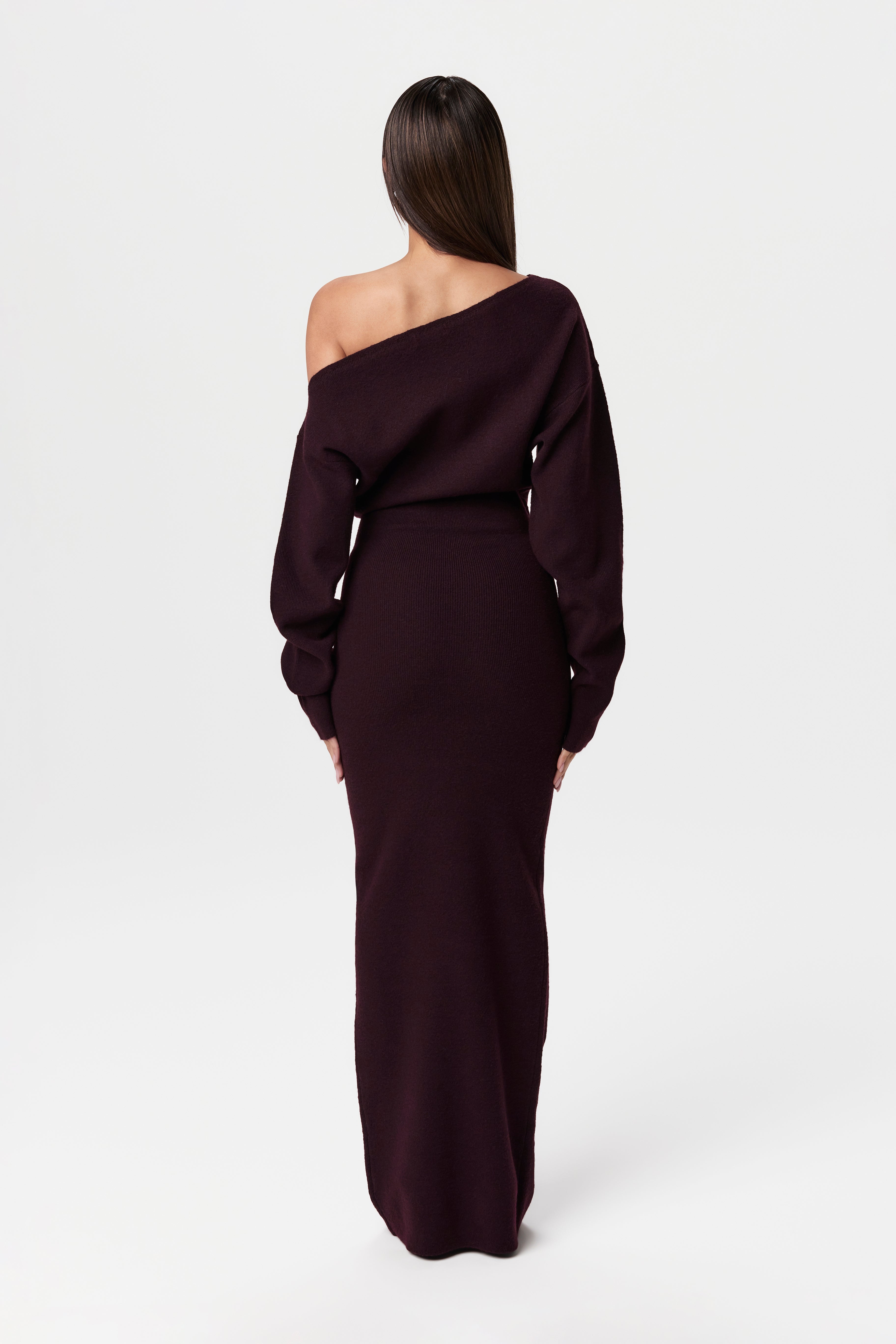 Kimmie Knit Off-Shoulder Sweater Maxi Dress