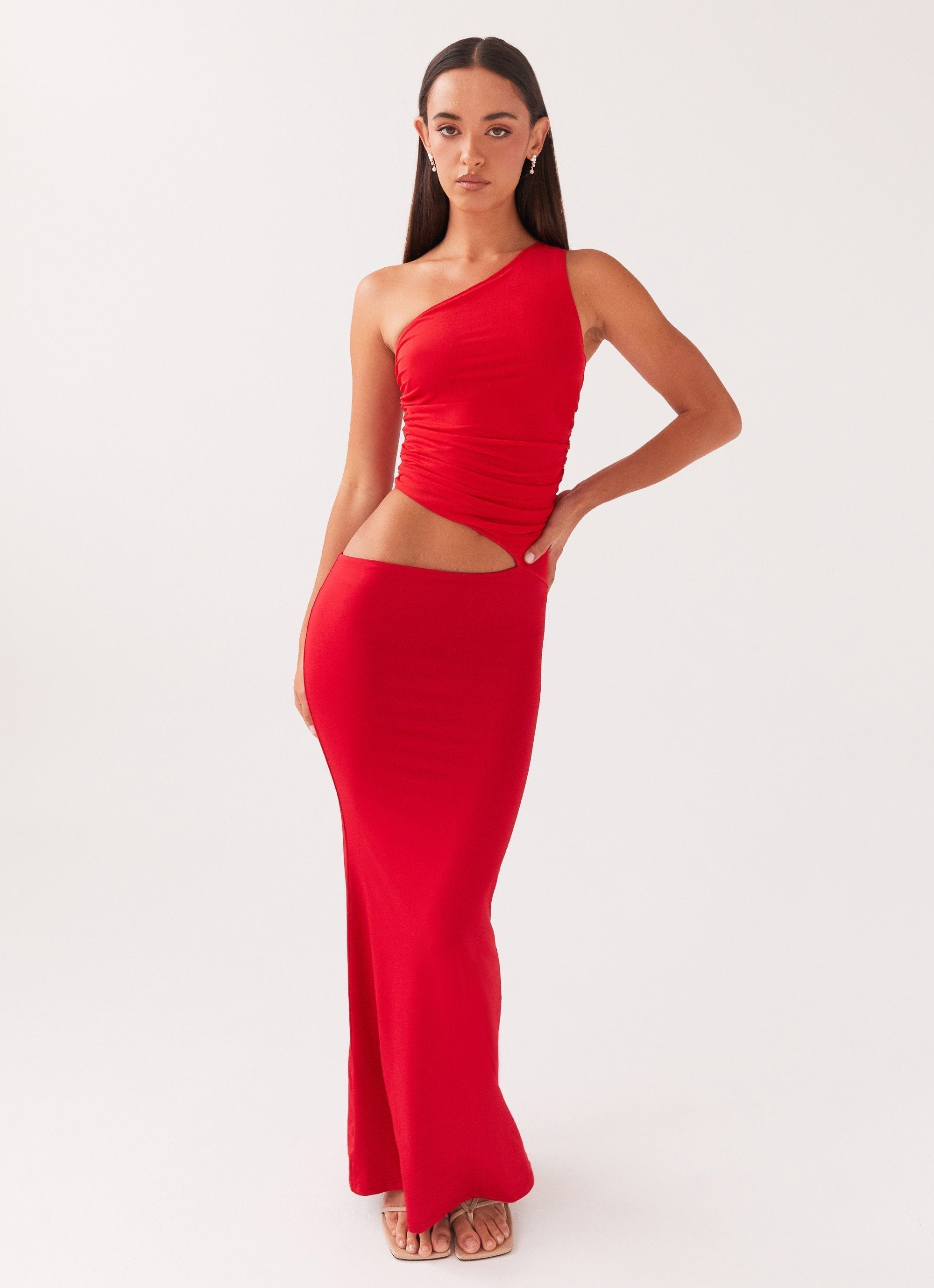Leniora One Shoulder Maxi Dress