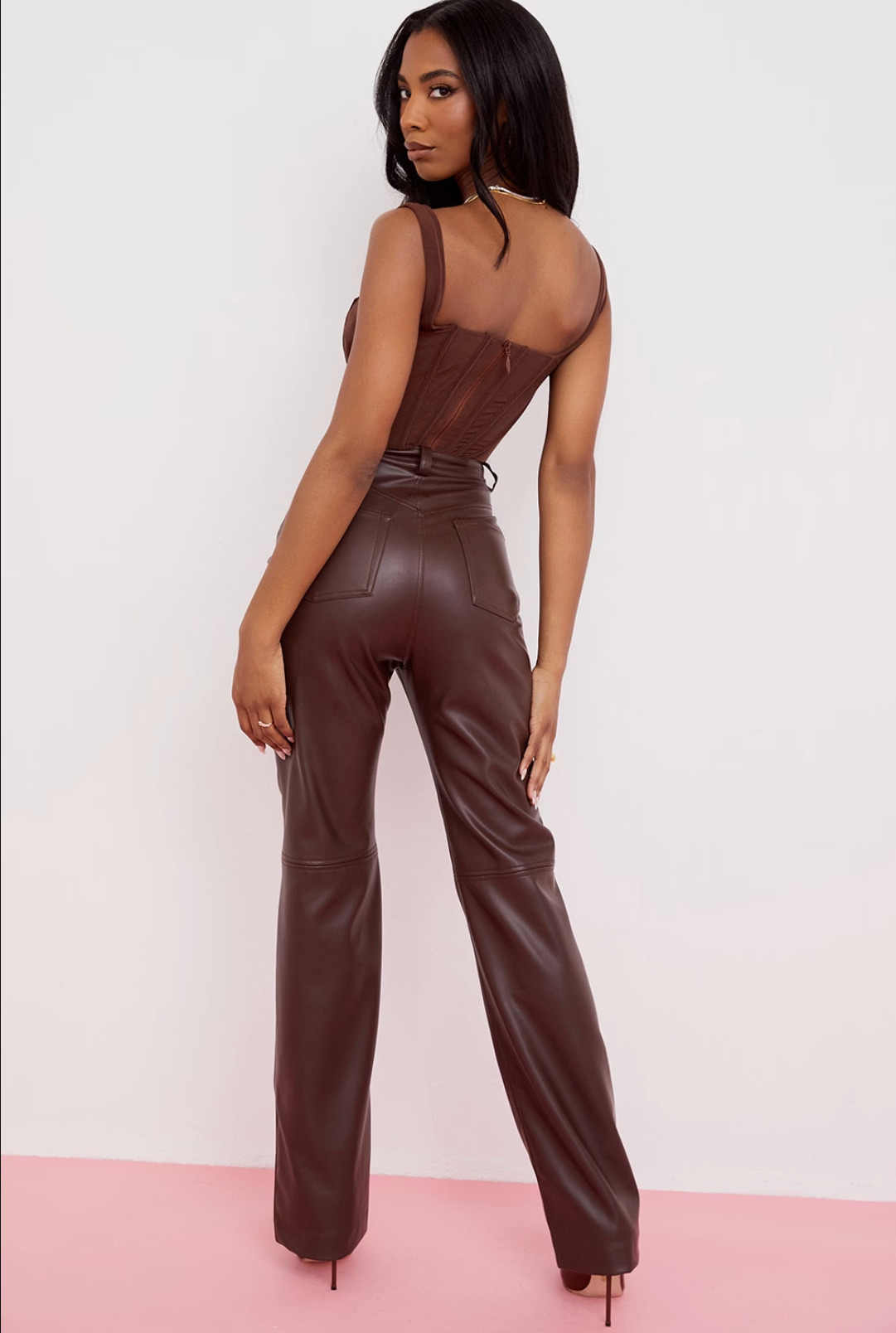 Dianne chocolate leather pants