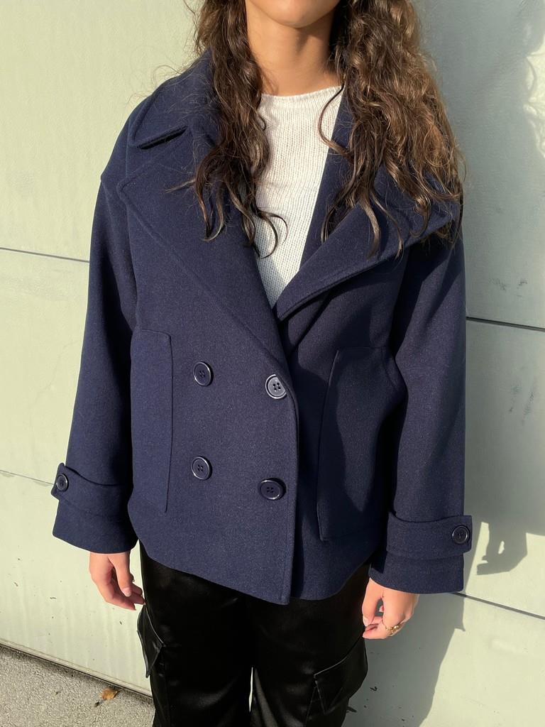 Gina Short double-breasted coat