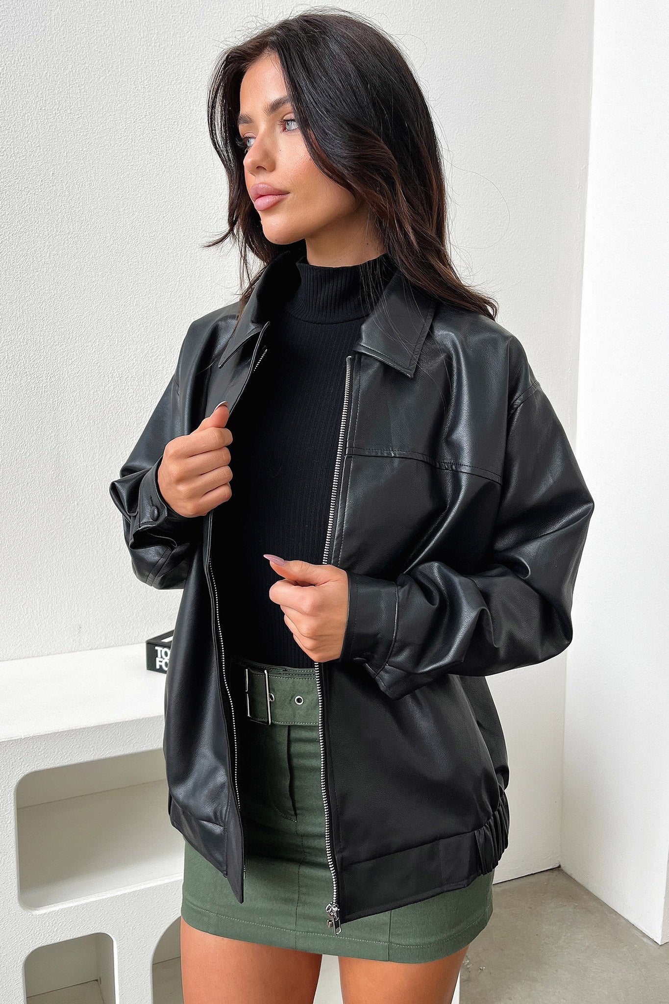 Isabella Black Leather Jacket
