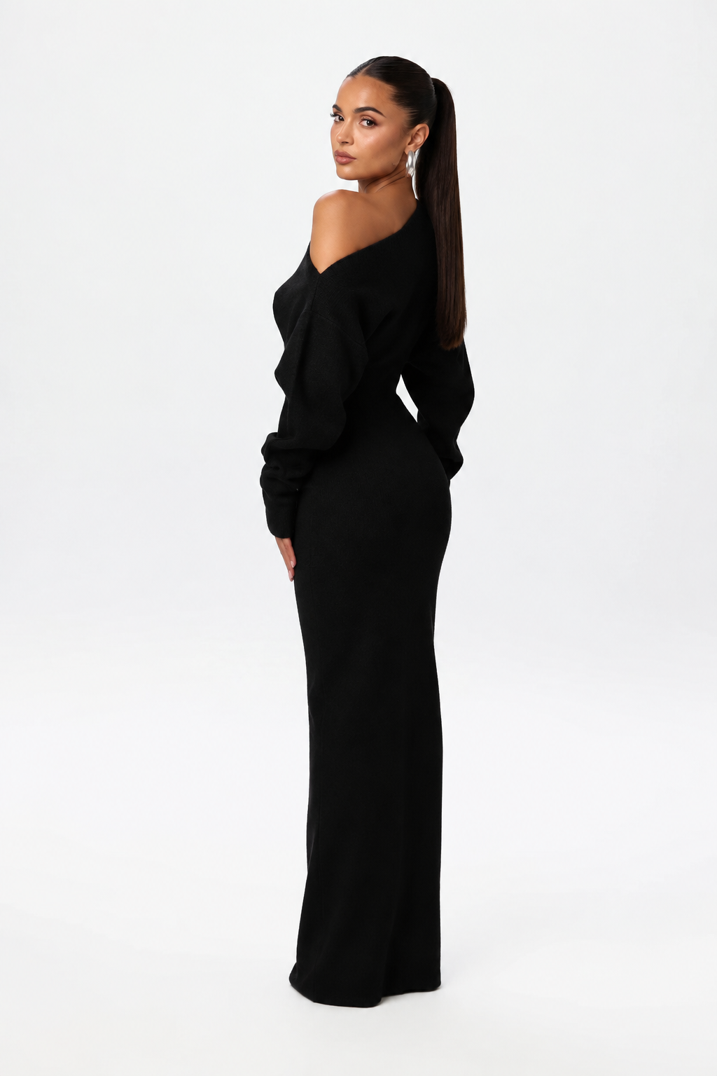 Serena Knit Off-Shoulder Sweater Maxi Dress