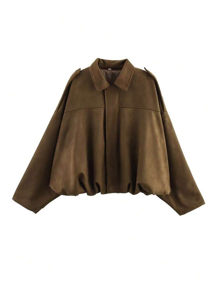 Lara Suede Bomber Jacket