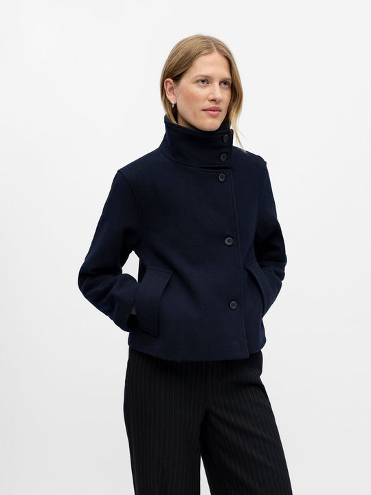 Claire wool coat High Neck