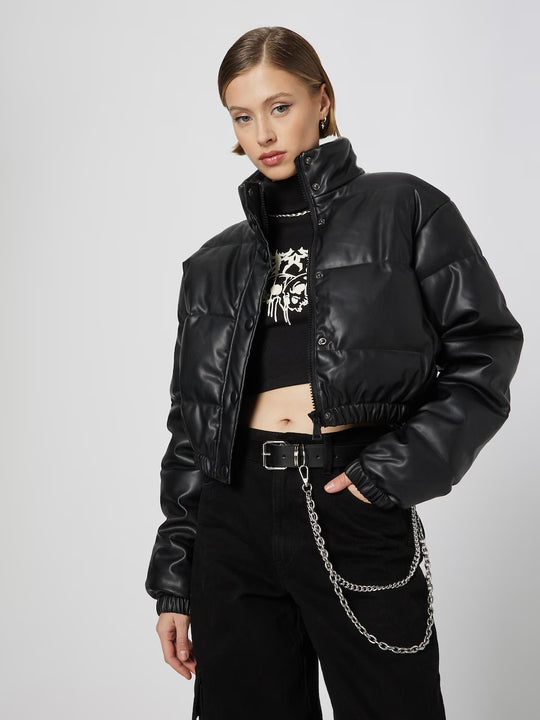 Savannah Black Bomber Coat
