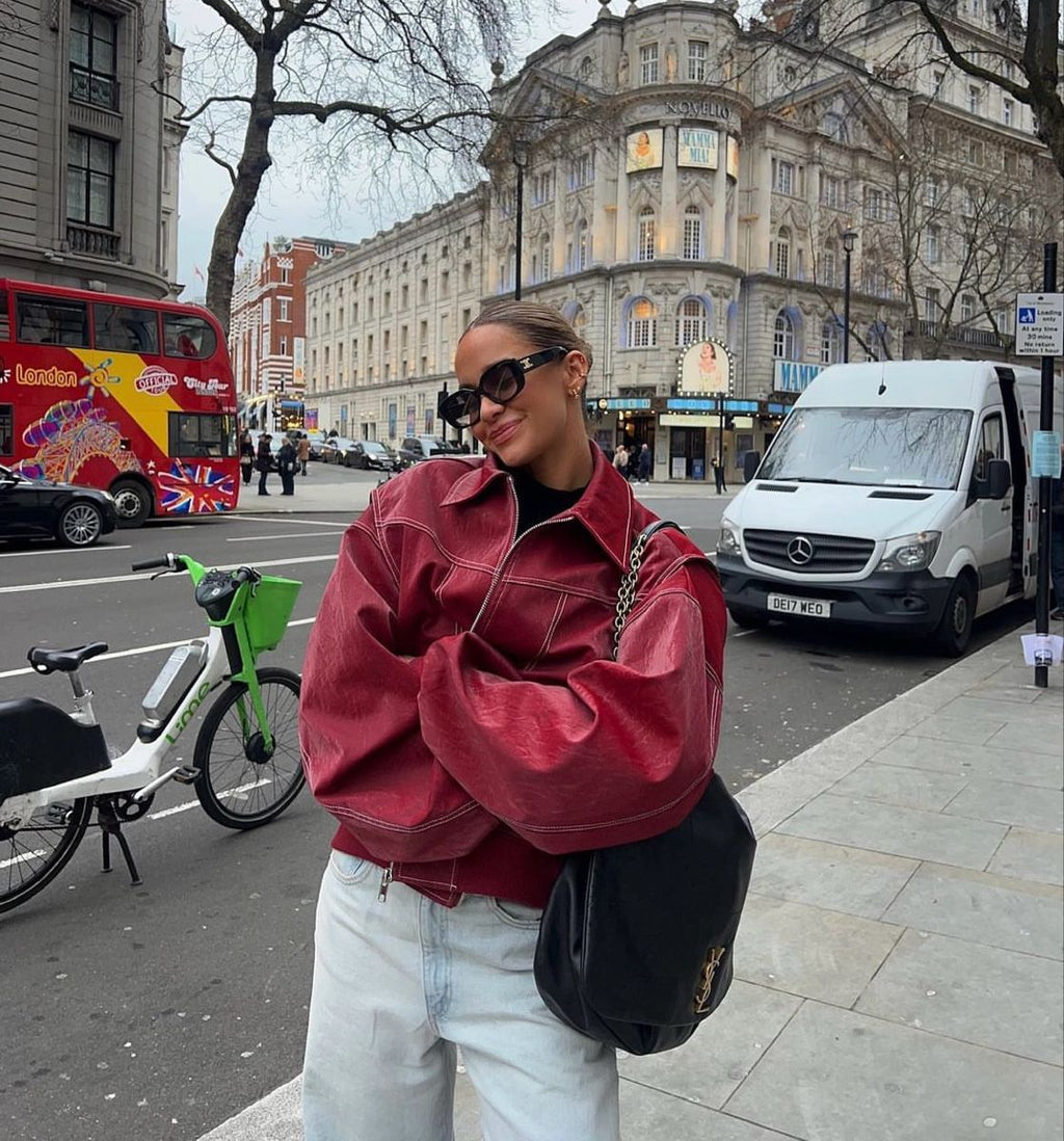 Sammyjane Red Leather Jacket