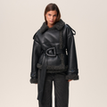 Bianca Chic Belted Sherpa Jacket