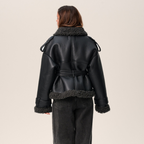 Bianca Chic Belted Sherpa Jacket