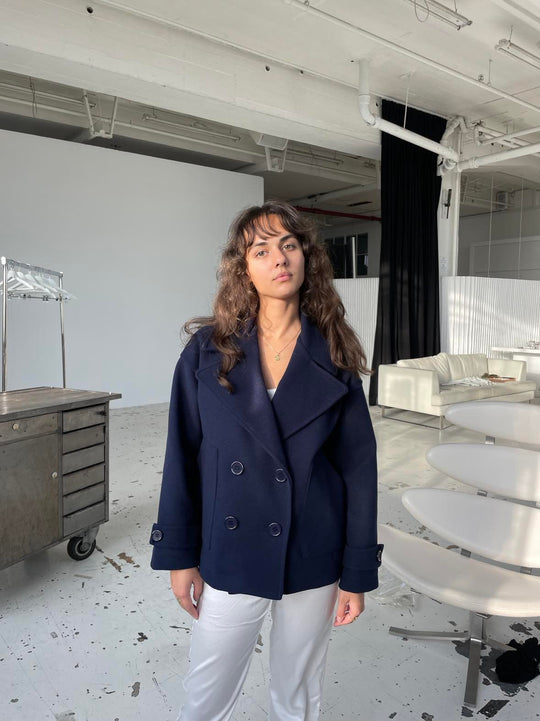 Gina Short double-breasted coat