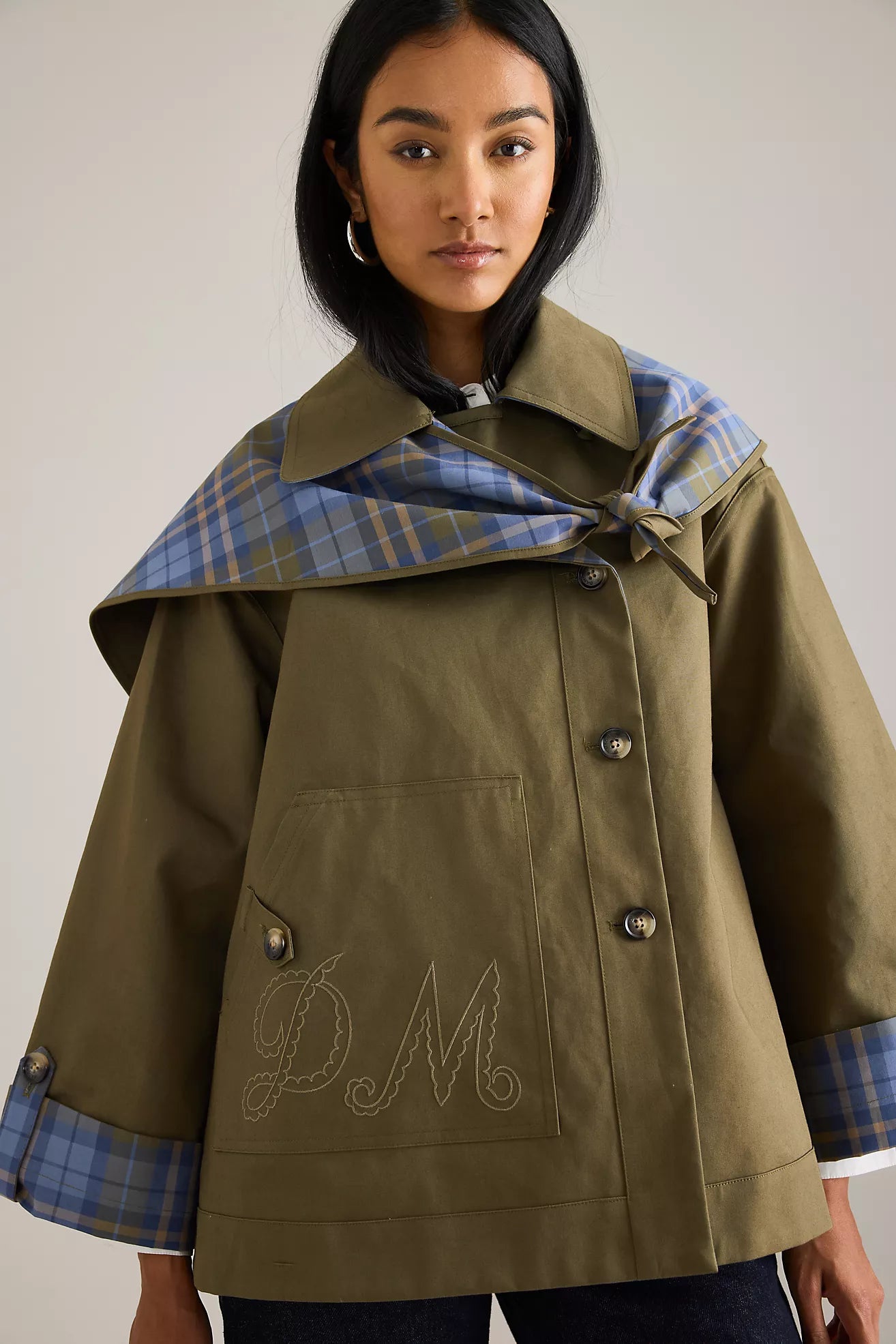 Olivia reversable trench crop