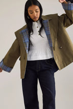 Olivia reversable trench crop