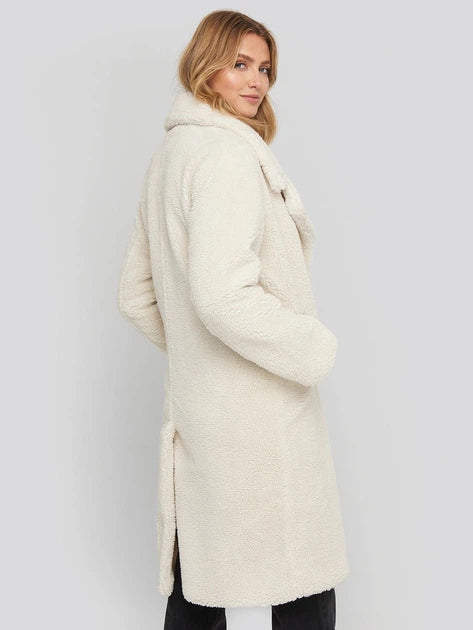 Emma double breasted teddy coat