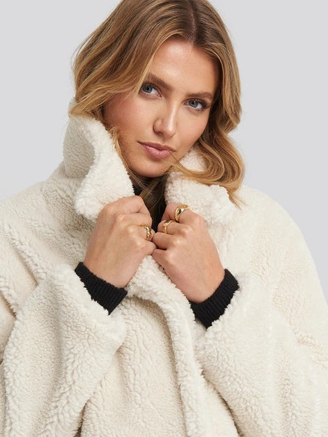 Emma double breasted teddy coat