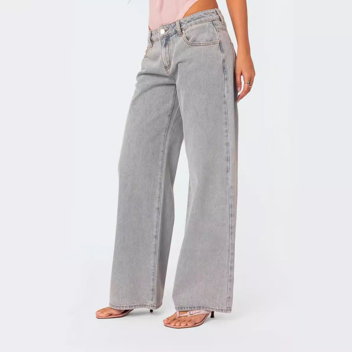 Shelly Pink Bow Jeans