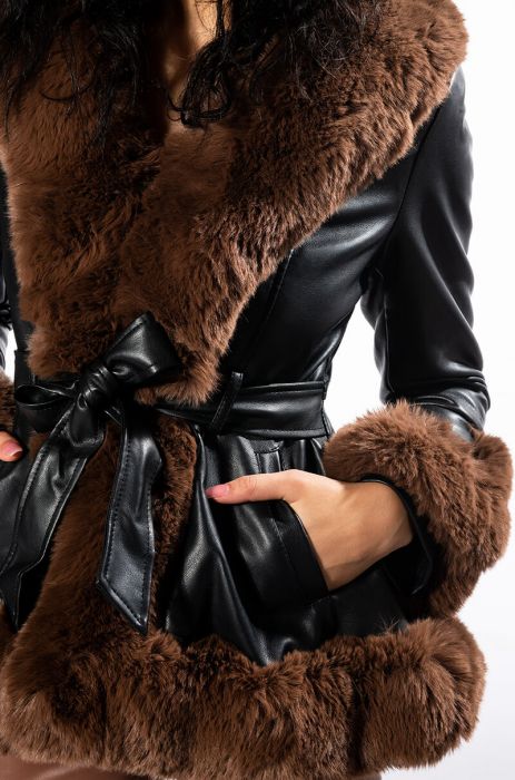 Maddie Leather Parka Jacket