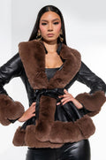Maddie Leather Parka Jacket