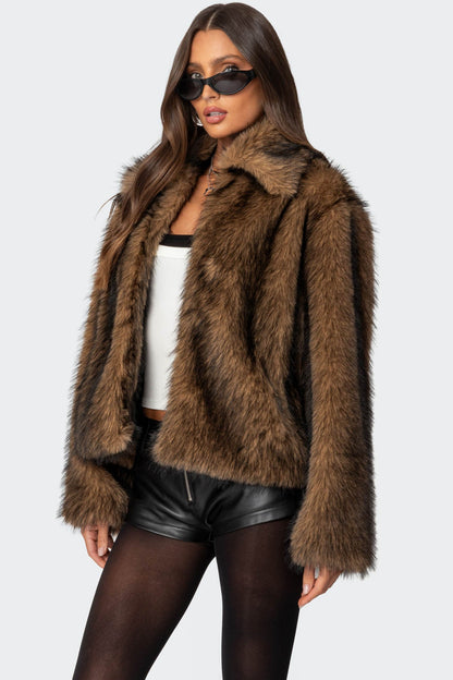 Mob Wife Faux Fur Jacket