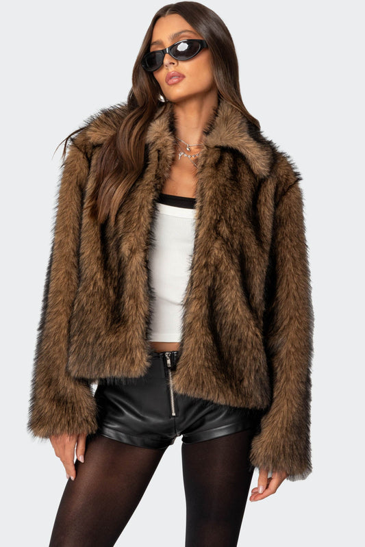 Mob Wife Faux Fur Jacket