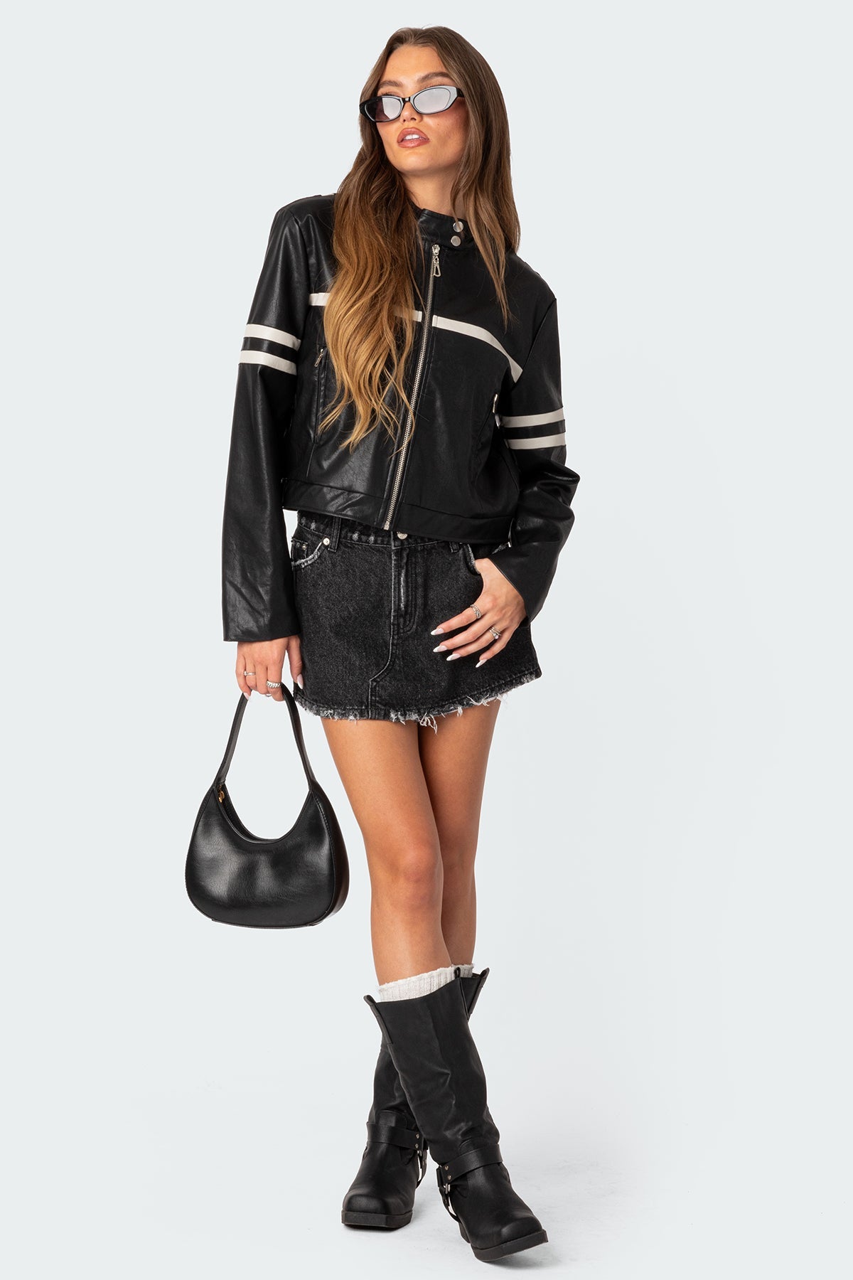 Rockstar Oversized Faux Leather Jacket