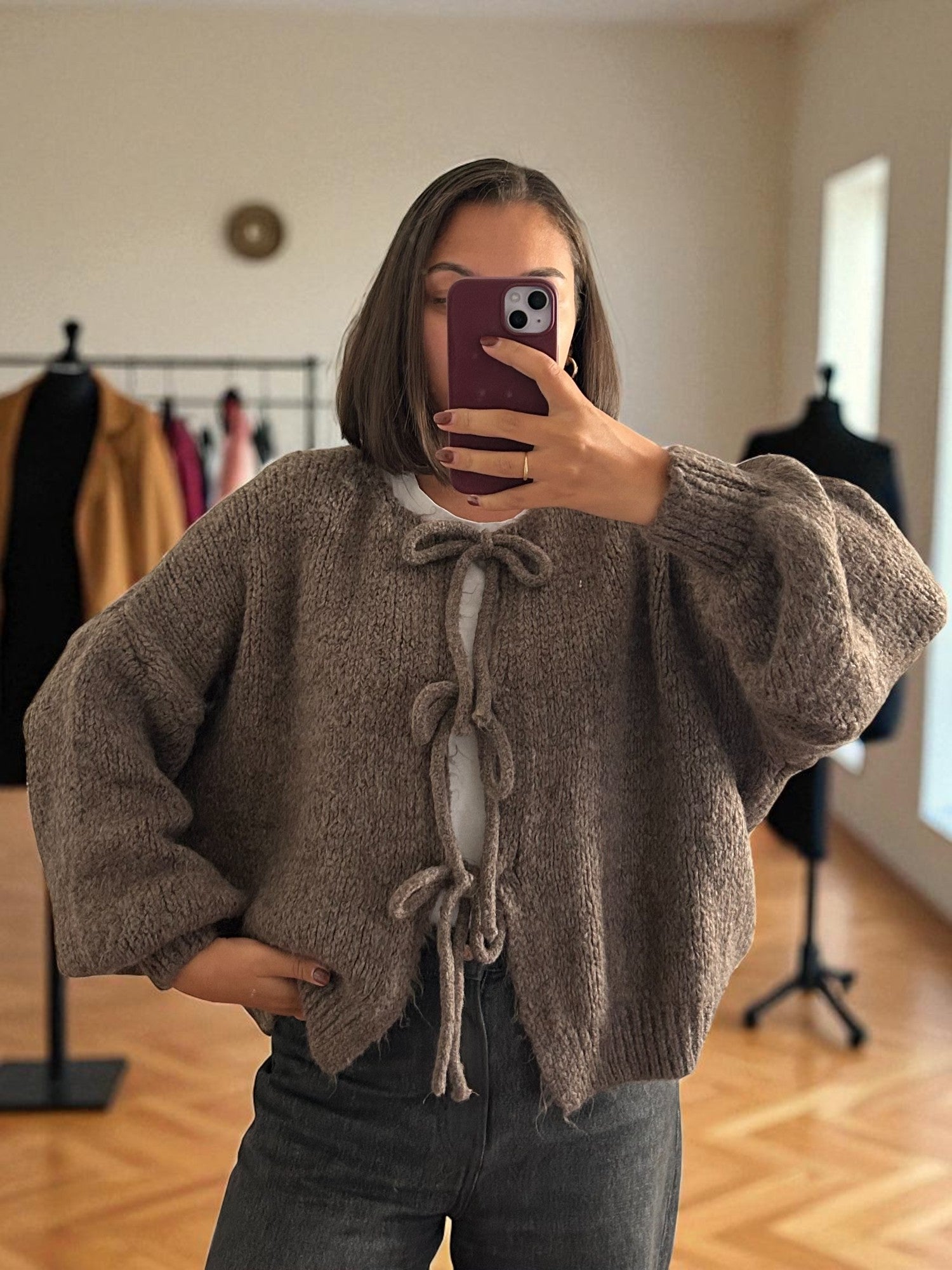 Shayley Bow Tie Knit Cardigan