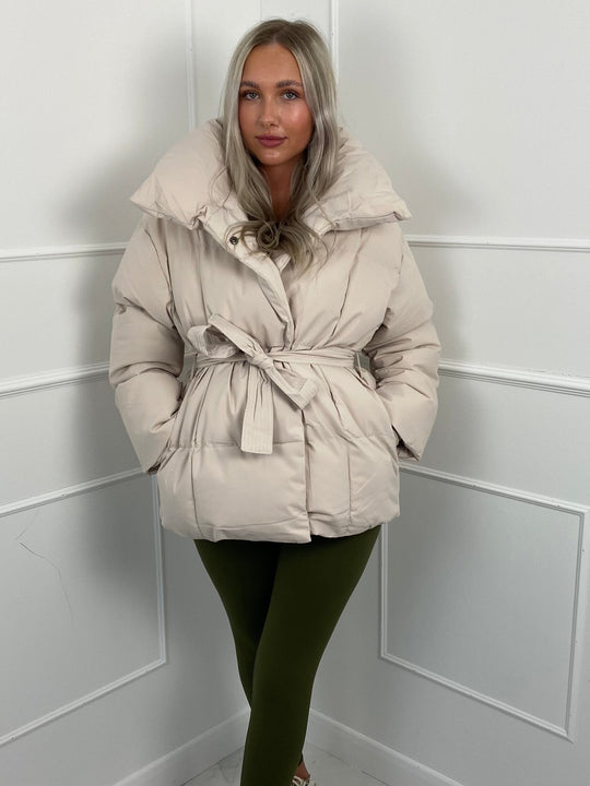 Karly Short Belted Puffer Jacket