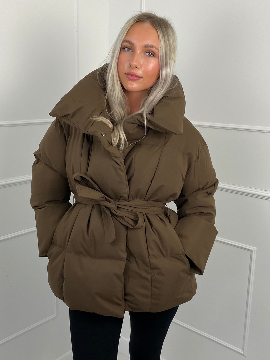 Karly Short Belted Puffer Jacket