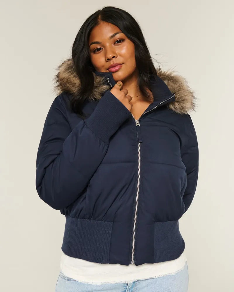Anisa Faux Fur Bomber Jacket