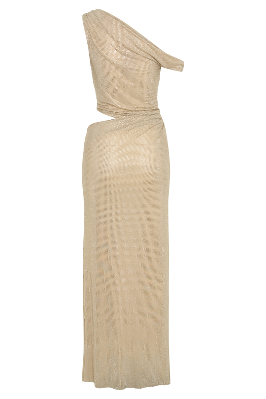 Diamante Ally One Shoulder Maxi Dress
