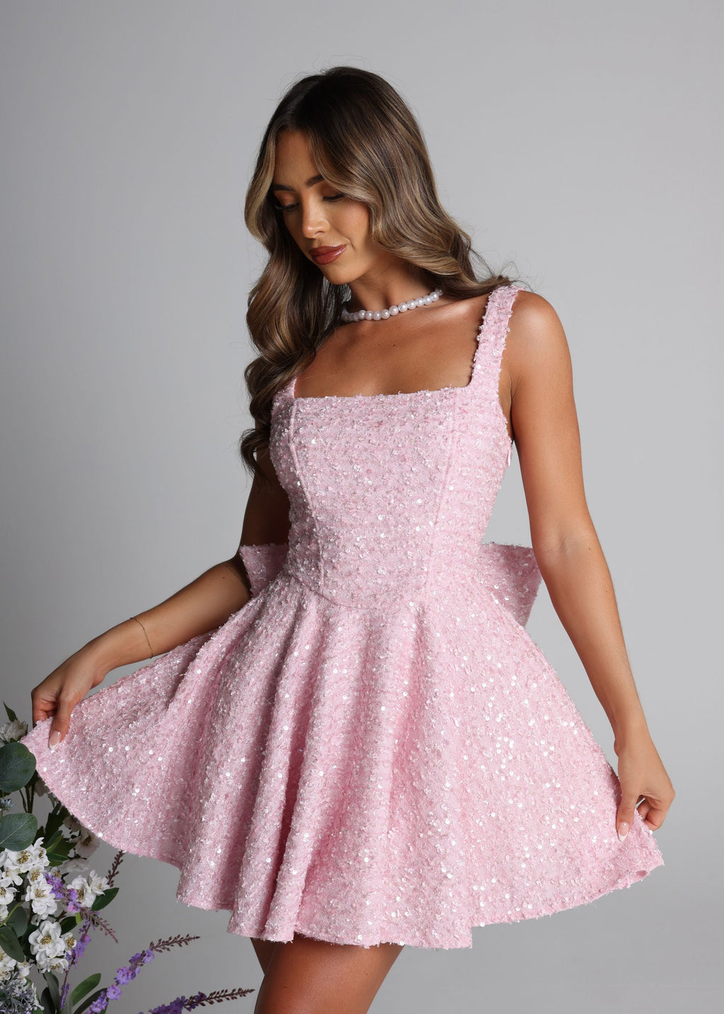 Lisa Bow Mini Dress