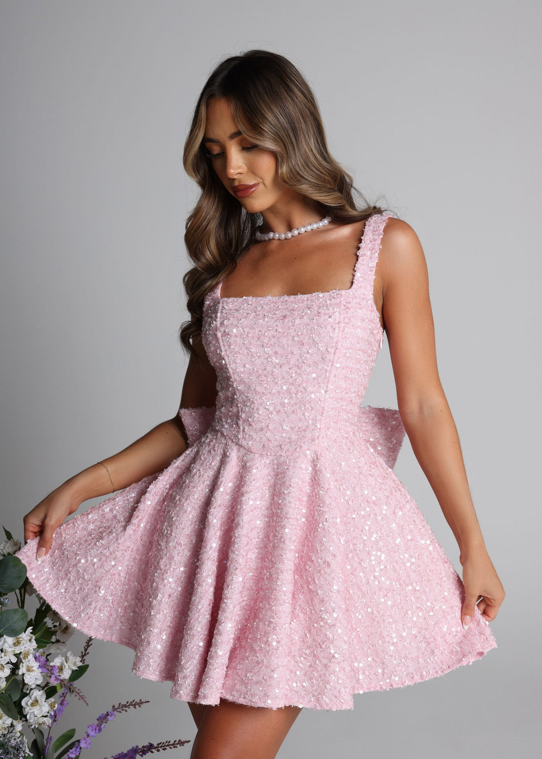 Lisa Bow Mini Dress