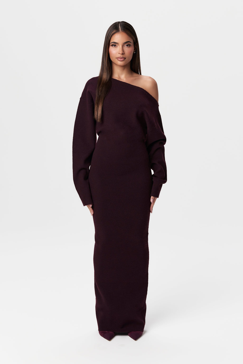 Kimmie Knit Off-Shoulder Sweater Maxi Dress