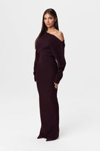 Kimmie Knit Off-Shoulder Sweater Maxi Dress