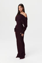 Kimmie Knit Off-Shoulder Sweater Maxi Dress
