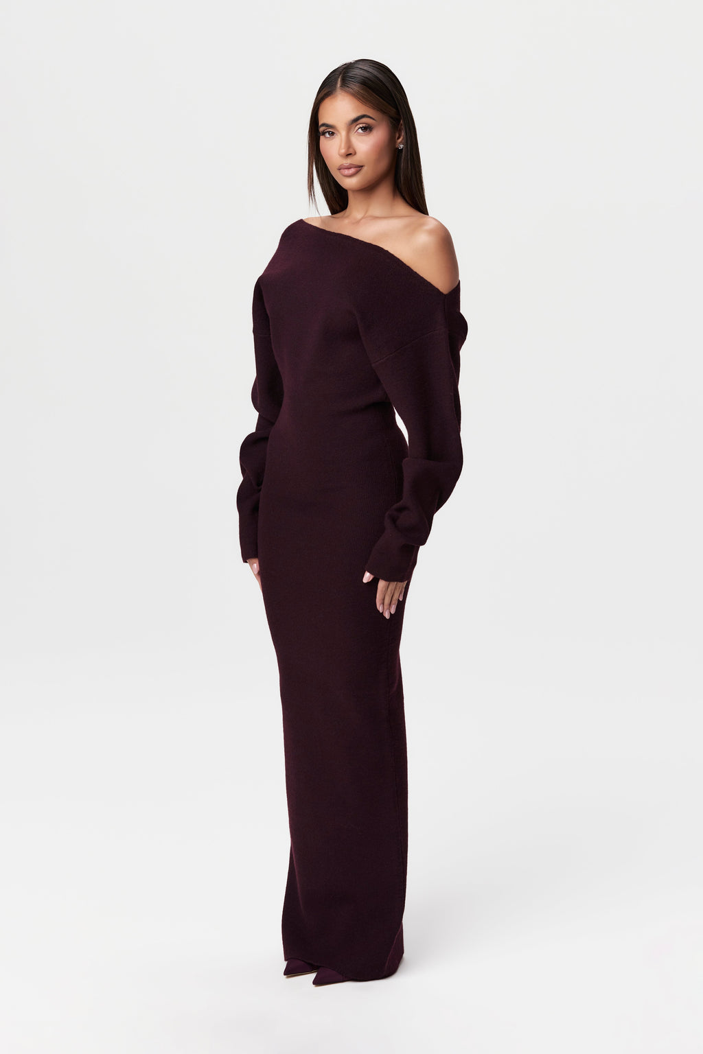 Kimmie Knit Off-Shoulder Sweater Maxi Dress