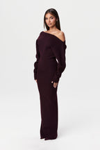 Kimmie Knit Off-Shoulder Sweater Maxi Dress