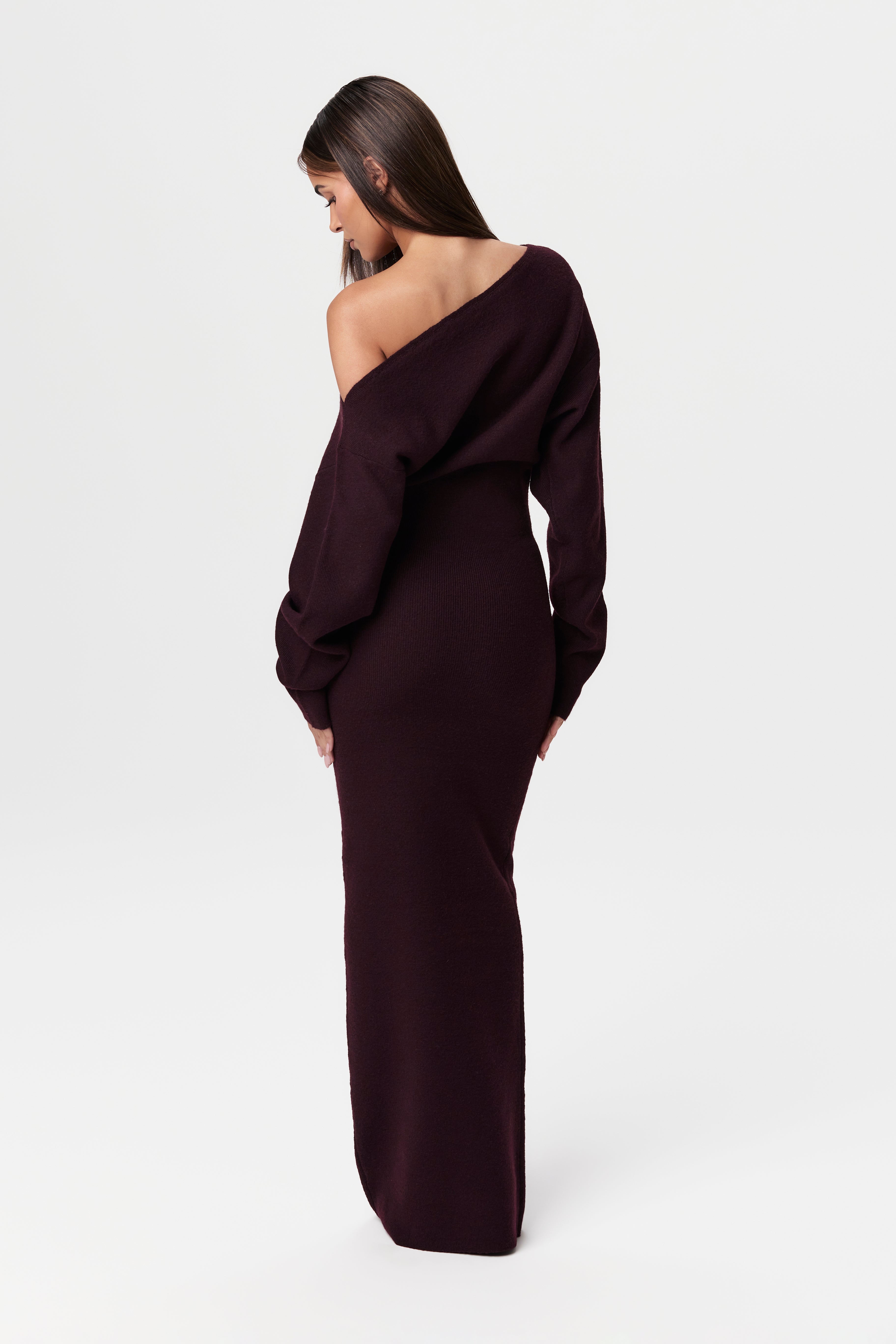 Kimmie Knit Off-Shoulder Sweater Maxi Dress