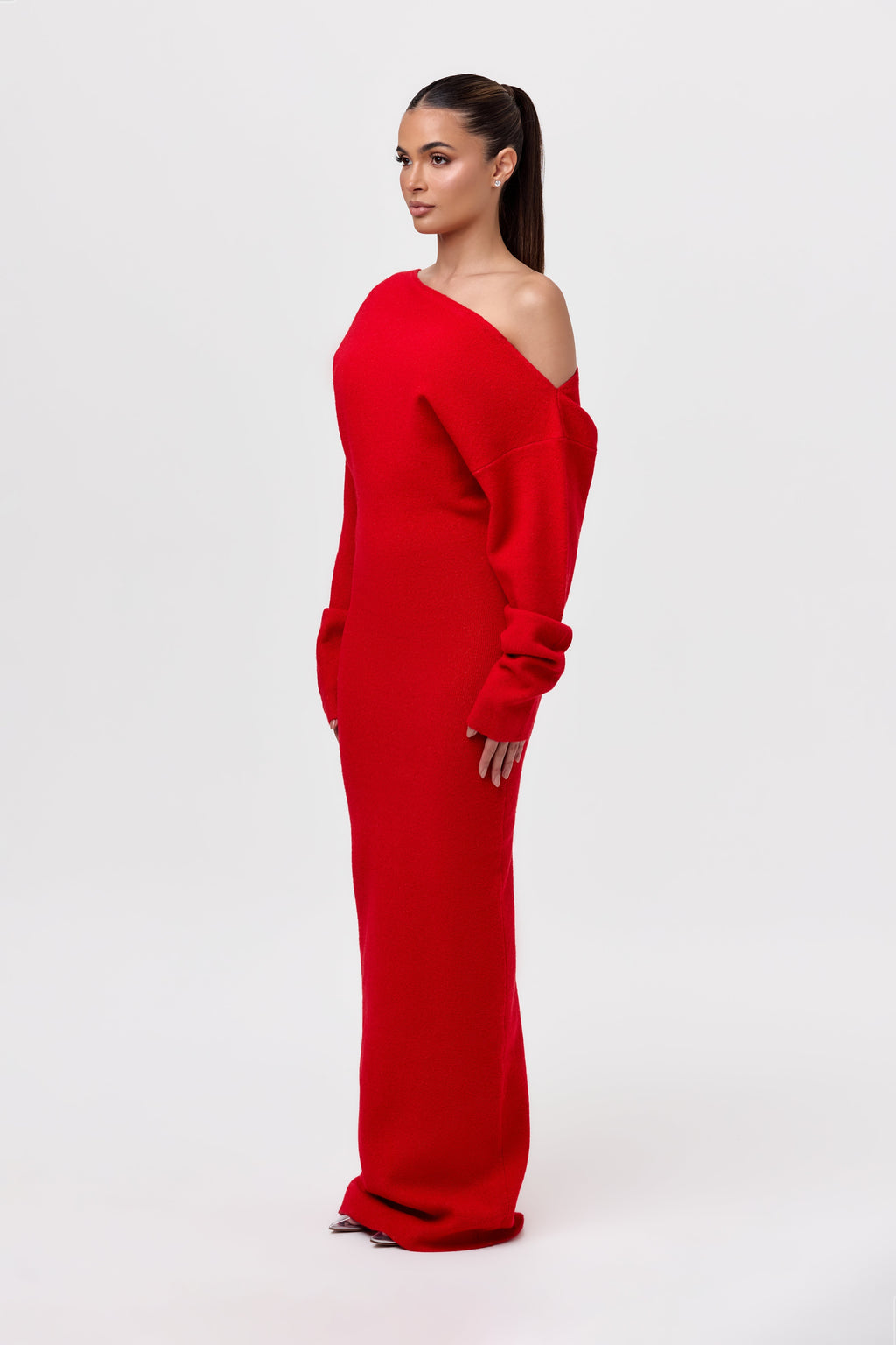 Serena Knit Off-Shoulder Sweater Maxi Dress