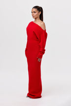 Serena Knit Off-Shoulder Sweater Maxi Dress