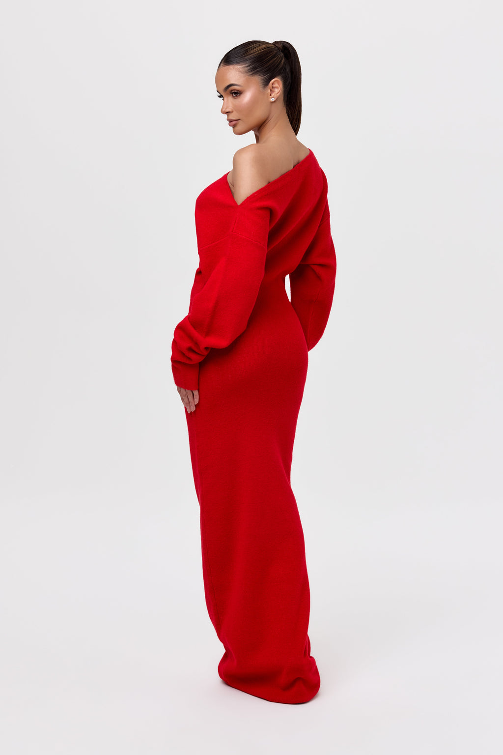 Serena Knit Off-Shoulder Sweater Maxi Dress