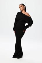 Kimmie Knit Off-Shoulder Sweater Maxi Dress
