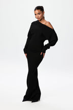 Kimmie Knit Off-Shoulder Sweater Maxi Dress