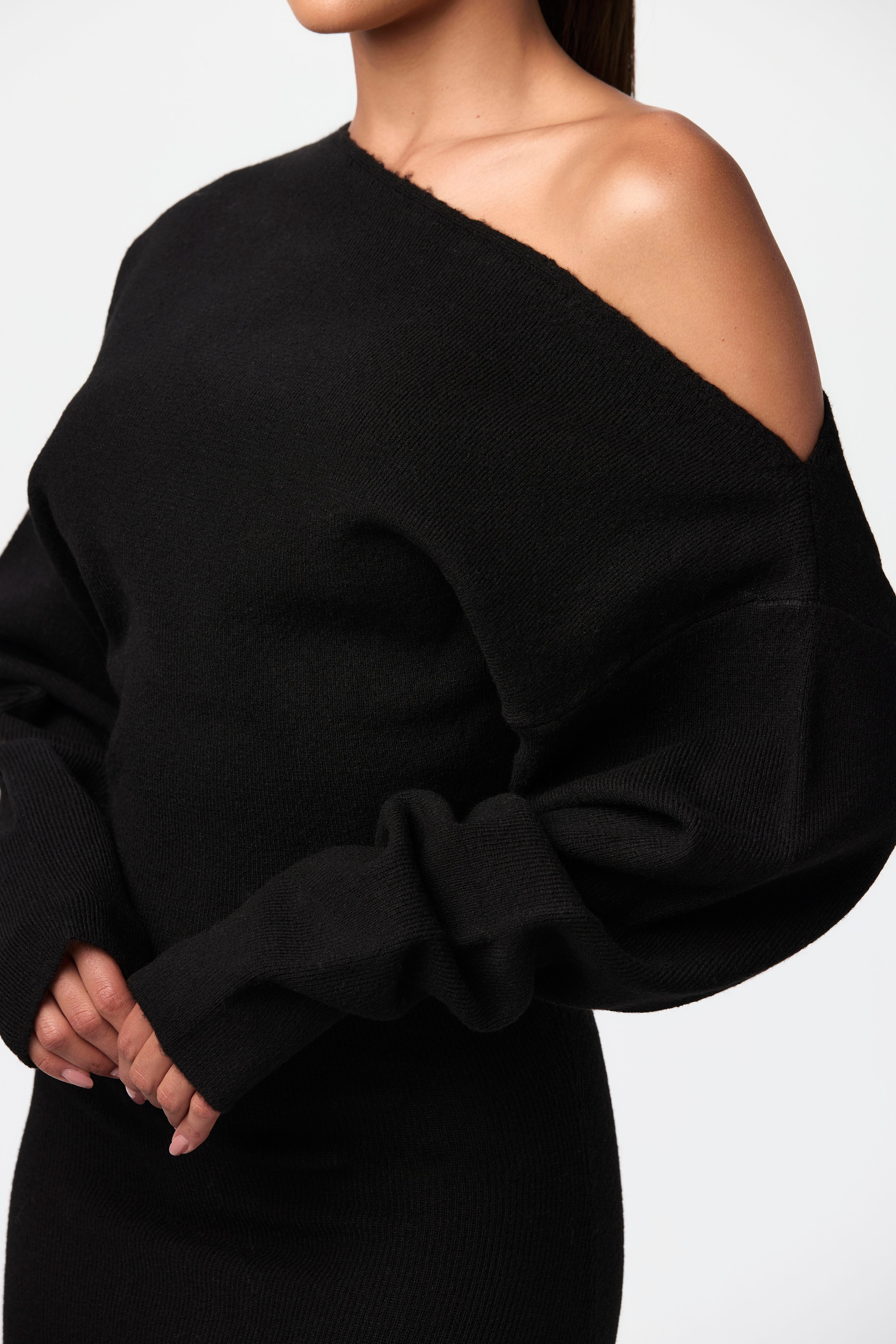 Kimmie Knit Off-Shoulder Sweater Maxi Dress