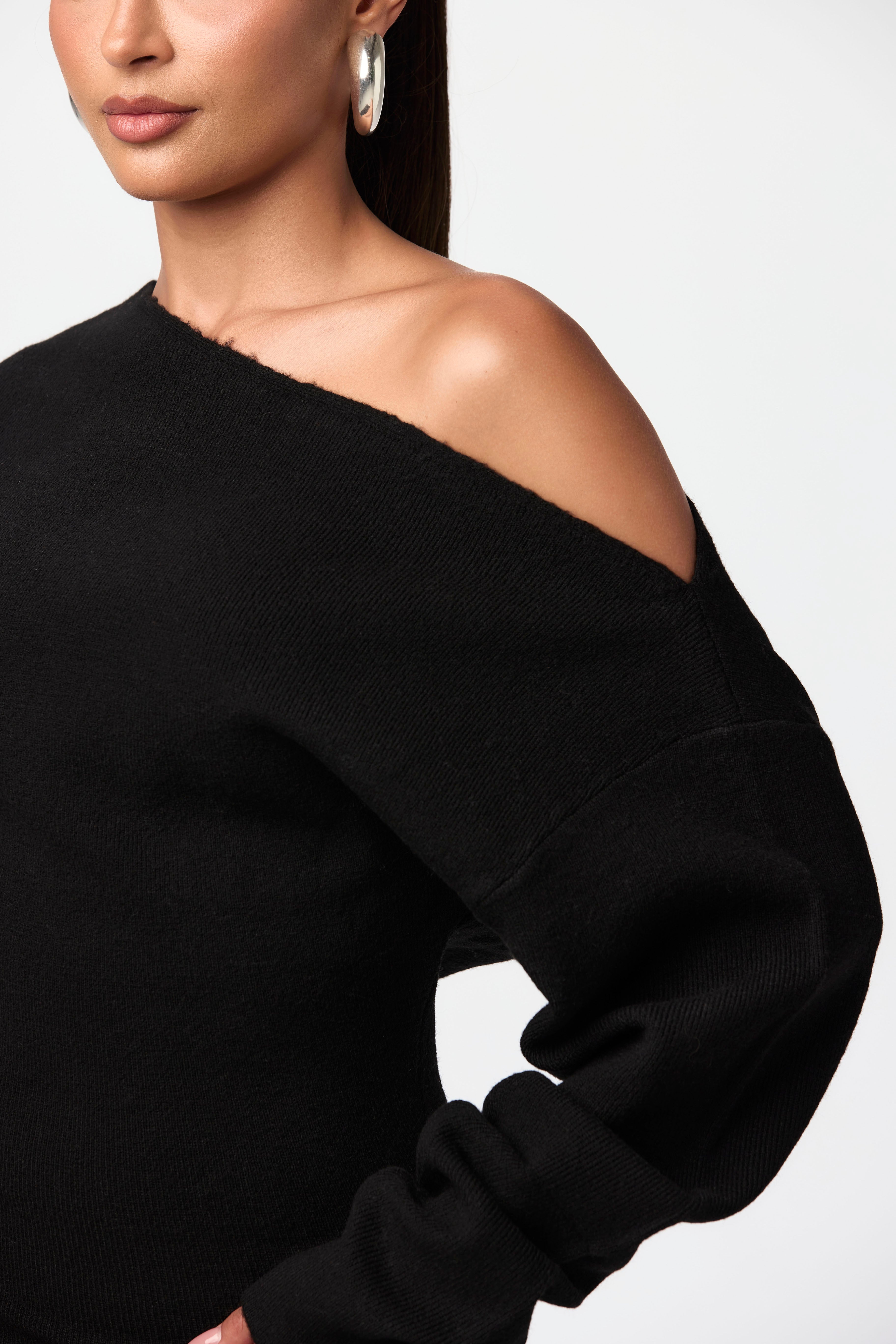 Kimmie Knit Off-Shoulder Sweater Maxi Dress