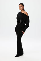 Kimmie Knit Off-Shoulder Sweater Maxi Dress
