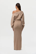 Serena Knit Off-Shoulder Sweater Maxi Dress
