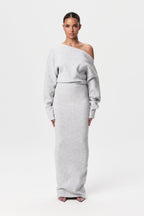 Kimmie Knit Off-Shoulder Sweater Maxi Dress